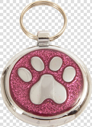 Luxury Designer Dog Tag Glitter Pink Paw Print Shimmer   Pet Tag  HD Png Download