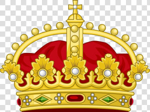 Gold And Red Crown Png Cartoon With Diamonds   Symbol Of Constitutional Monarchy  Transparent Png