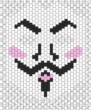 V For Vendetta  Anonymous Kandi Mask  HD Png Download