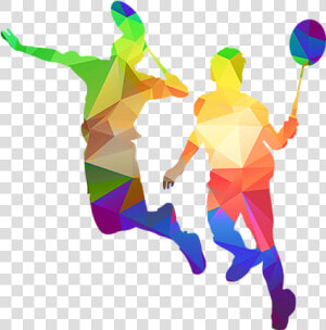 Sport Silhouette Figures Png Download   Badminton  Transparent Png