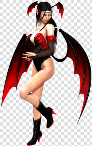 Girl  Hell  Sexy  Wings  Pose  Fairy  Devil  3d   Devil  HD Png Download