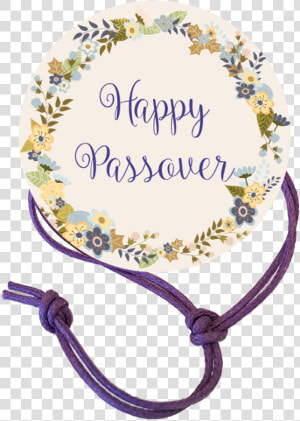 Happy Passover Floral Wreath Napkin Knot Product Image   Wreath  HD Png Download