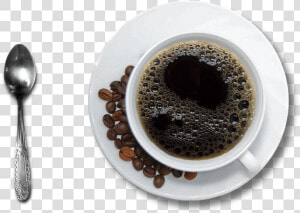 Taza De Café Y Cuchara   Transparent Background Black Coffee Png  Png Download