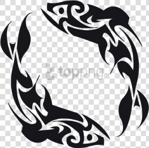 Free Png Double Koi Fish Tattoo Png Image With Transparent   Polynesian Tribal Fish Tattoo  Png Download