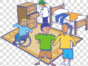 Kids  Children  Summer Camp  Camp Counselor  Bedroom   Phrasal Verbs Ppt Clothes  HD Png Download