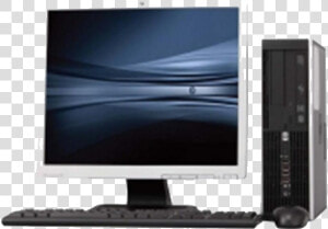 Hp Full Desktop Set   Hp Elite 8000 Monitor  HD Png Download