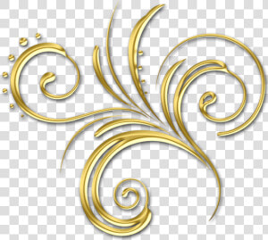 Transparent Gold Swirl Design Png   Motif  Png Download