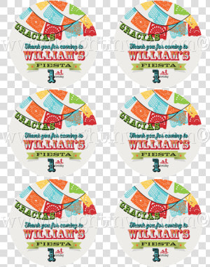 Mexican Fiesta Birthday Invitation Sticker Tag   Circle  HD Png Download