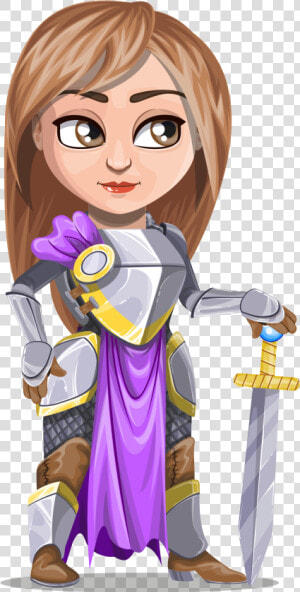 Woman Knight Warrior In Armor  Holding A Sword   Woman Warrior Clipart  HD Png Download