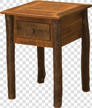 Barnwood One Drawer End Table   End Table  HD Png Download