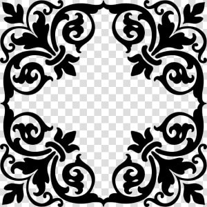 Clipart   Simple Stencil Damask Design  HD Png Download