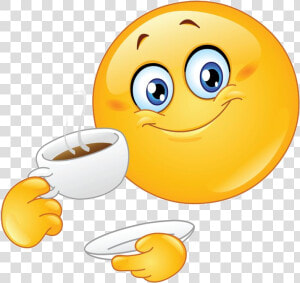 Good Morning Send Along This Smiley To Wish Someone   Clip Art Morning Tea  HD Png Download