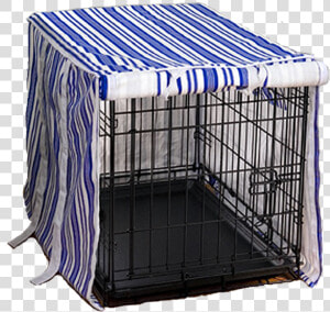 Discontinued Blue Stripe Doghouse Cover   Cage  HD Png Download