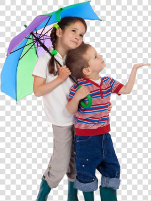 Kids Playing Png Hd Quality   Kids With Umbrella Png  Transparent Png