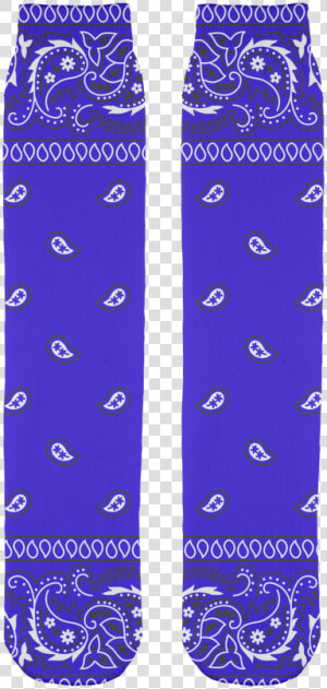 Royal Blue Bandana Print Socks  Unisex  Blue    Tie  HD Png Download