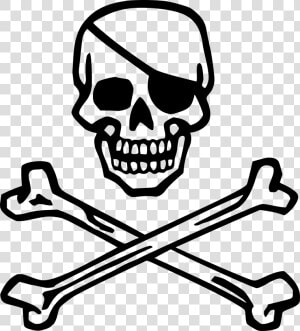 Piracy Skull And Crossbones Pirates Of The Caribbean   Skull And Crossbones With Eye Patch  HD Png Download