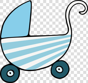 Blue Stroller Svg Clip Arts   Baby Shower Clip Art  HD Png Download