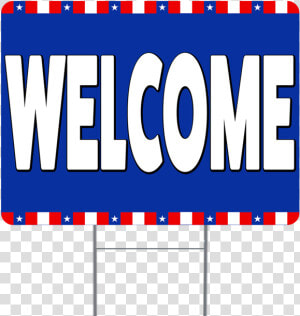 Welcome Inch Sign With Display Options   Majorelle Blue  HD Png Download