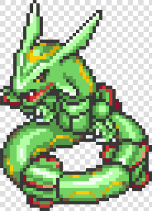 Pixel Art Pokemon Rayquaza  HD Png Download