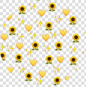  circle  background  sunflower  emojis  yellow  design   Heart Emoji Background Picsart  HD Png Download