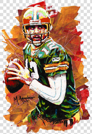 Aaron Tote Bag Featuring The Painting Aaron Rodgers   Aaron Rodgers Illustration  HD Png Download