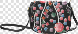 Bright Flowers And Leaves On Black Background Striking   Trick R Treat Sam Purse  HD Png Download