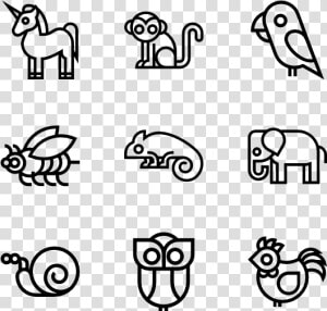 Line Book black And White   Cute Animal Clipart Black And White  HD Png Download