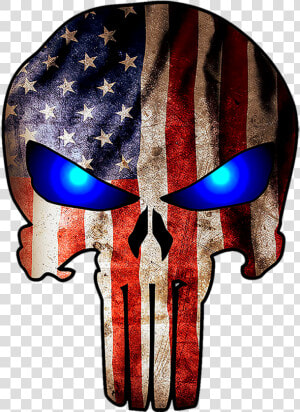 Punisher With American Flag   Png Download   American Flag Punisher Skull Png  Transparent Png