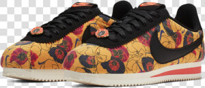 Nike Women S Cortez Lx Gold Floral   Nike Classic Cortez Floral  HD Png Download