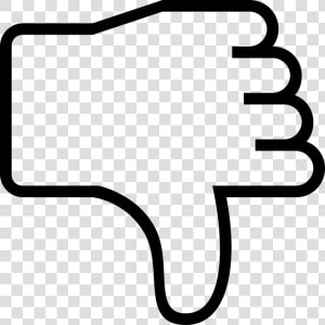 Dislike Social Interface Symbol Of Thumb Down Hand   Thumb Down Outline Transparent  HD Png Download