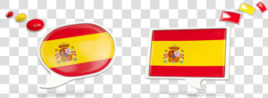 Two Speech Bubbles   Spanish Flag Speech Bubble  HD Png Download