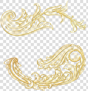 Ornament  Floral  Victorian  Gold  Vintage  Divider   Vintage Gold Ornaments Png  Transparent Png