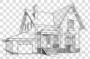 Sketch Of House   Sketch  HD Png Download