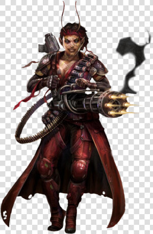 The Minigun wielding Cultist   Starfinder Avissa  HD Png Download