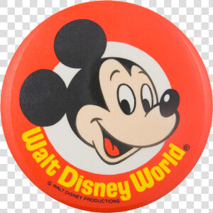 Walt Disney World Mickey Mouse Entertainment Button   Mickey Mouse In Circle  HD Png Download