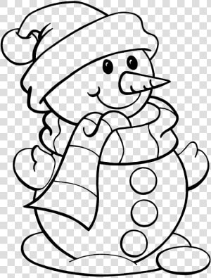 I Have Download Snowman With Long Nose Coloring   Christmas Coloring Pages Snowman  HD Png Download