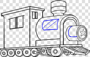 How To Draw A Train In A Few Easy Steps Easy Drawing   Train Drawing Easy  HD Png Download