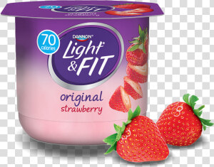 Strawberry Nonfat Yogurt   Light And Fit Yogurt  HD Png Download