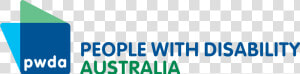 A Blue Square With Pwda In White Text In The Middle   People With Disability Australia  HD Png Download