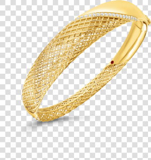 Soie 18k Yellow Gold Diamond Bangle  HD Png Download