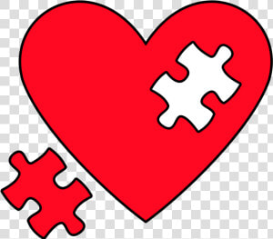 Heart Puzzle Png   Heart With Puzzle Piece  Transparent Png