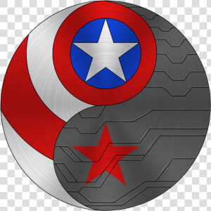 Transparent Winter Soldier Png   Winter Soldier And Captain America Symbol  Png Download