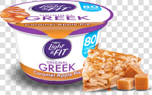 Caramel Apple Pie Greek Yogurt   Caramel Apple Pie Dannon Light And Fit  HD Png Download