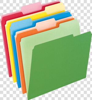 Colored File Folders  HD Png Download