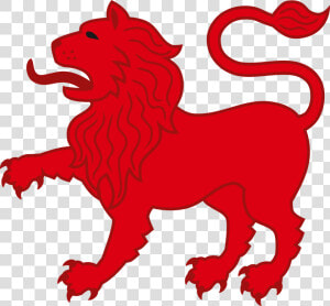 Red Lion Clip Arts   Lion On Tasmanian Flag  HD Png Download