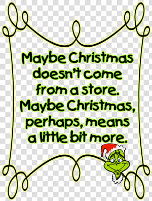 Maybe Christmas Means More   Merry Christmas Grinch Clipart  HD Png Download