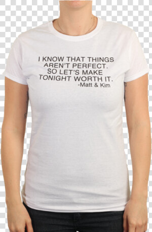 Womens Now Lyric White Tee   Matt And Kim Shirt  HD Png Download