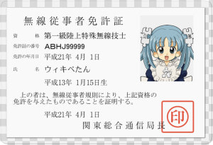 Japanese License Of On The Ground Services I Category   無線 従事 者 免許 証  HD Png Download