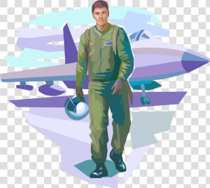 Vector Illustration Of United States Navy Pilot Completes   Air Force Pilot Vector  HD Png Download