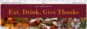 Eat Drink Give Thanks Banner Template Preview   Tree  HD Png Download